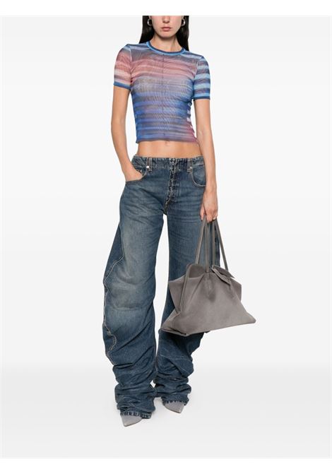 t-shirt water baby donna azzurra, blu e pesca JEAN PAUL GAULTIER | 25/03-W-TO318-M005P565034